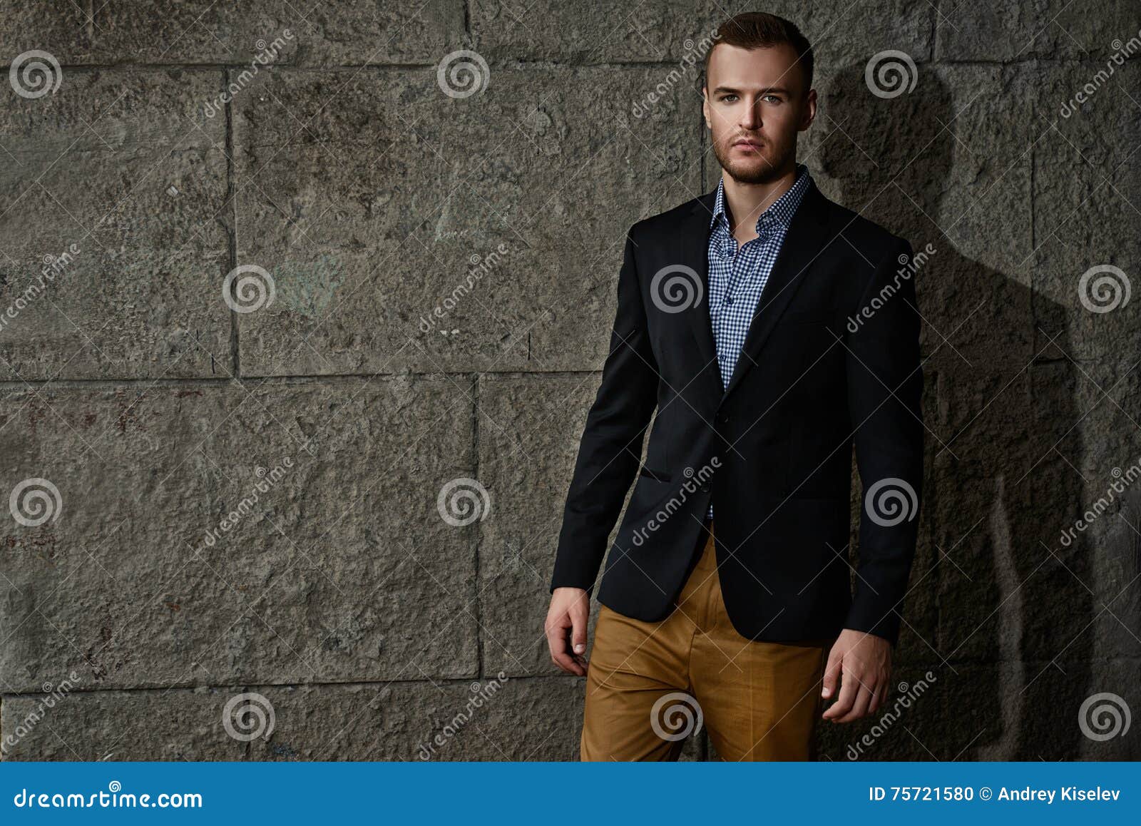 Model in a suit stock photo. Image of intelligence, manly - 75721580