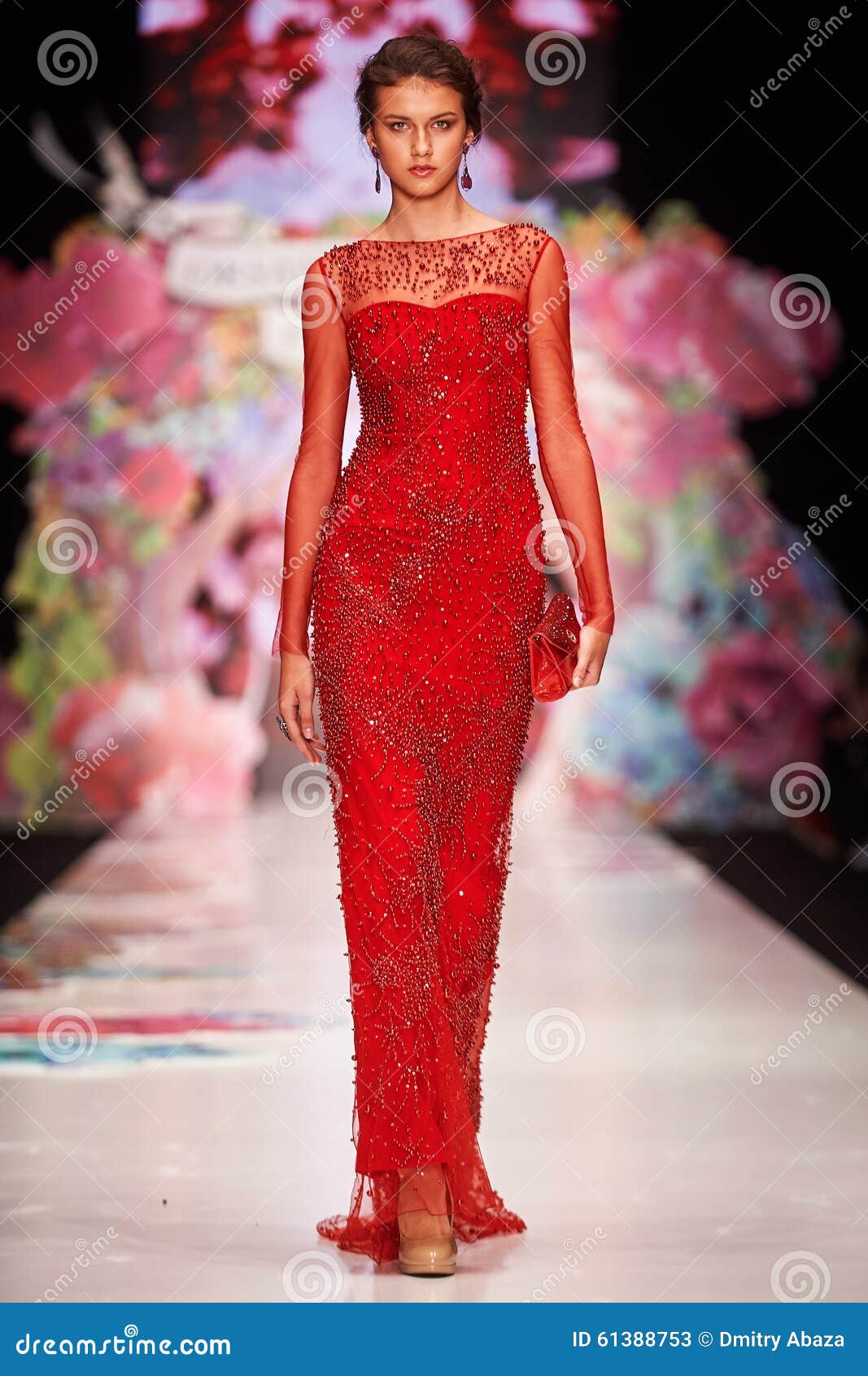 A Model Walks on the OKSANA FEDOROVA Catwalk Editorial Stock Photo ...