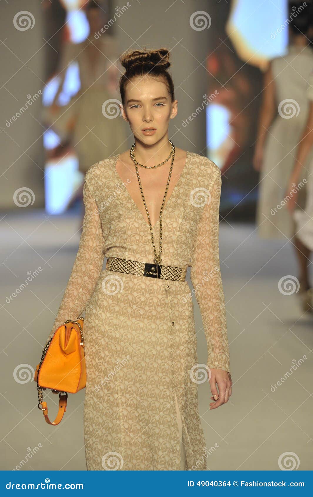 A Model Walks the Runway during the Aigner Show As a Part of Milan ...