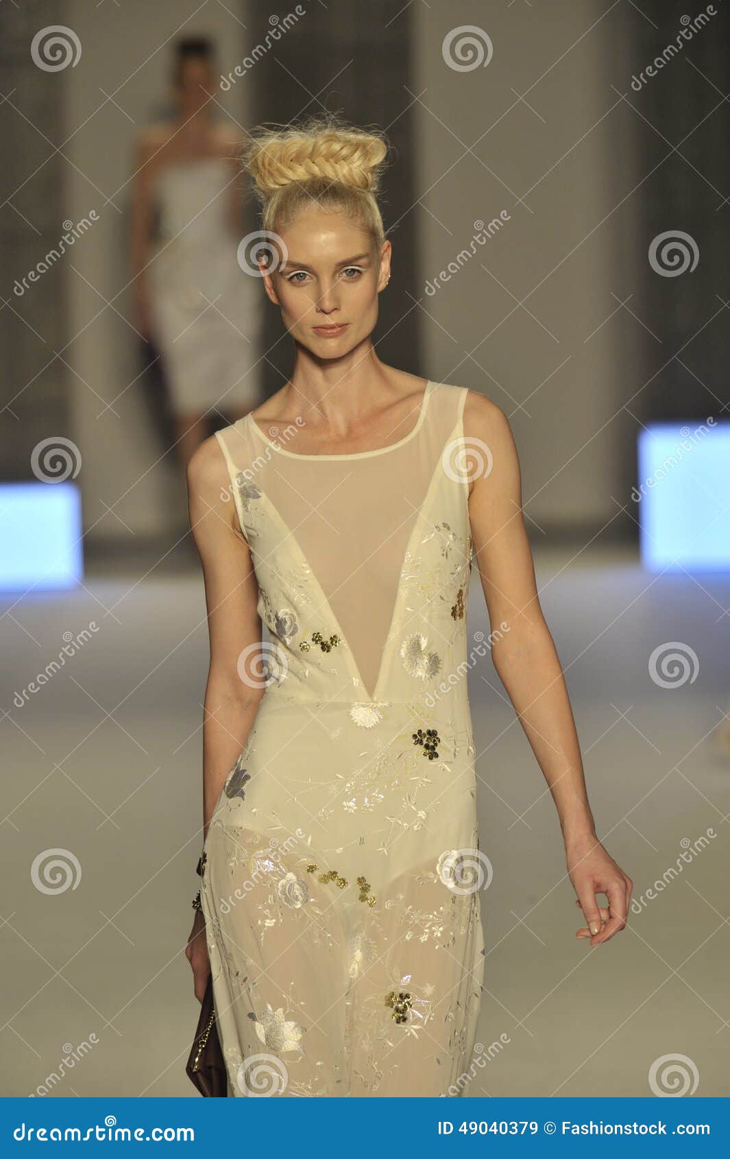 A Model Walks the Runway during the Aigner Show As a Part of Milan ...