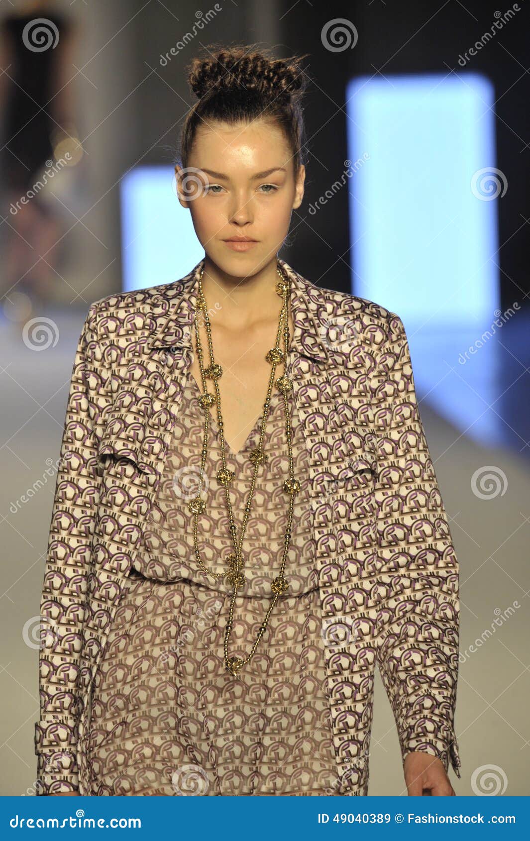 A Model Walks the Runway during the Aigner Show As a Part of Milan ...
