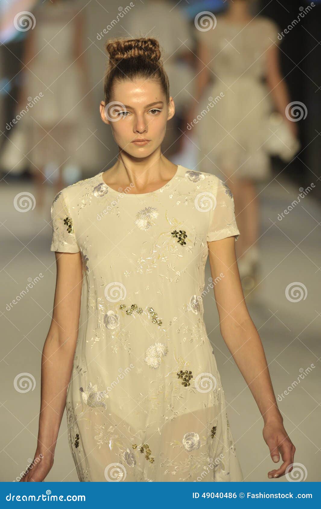 A Model Walks the Runway during the Aigner Show As a Part of Milan ...