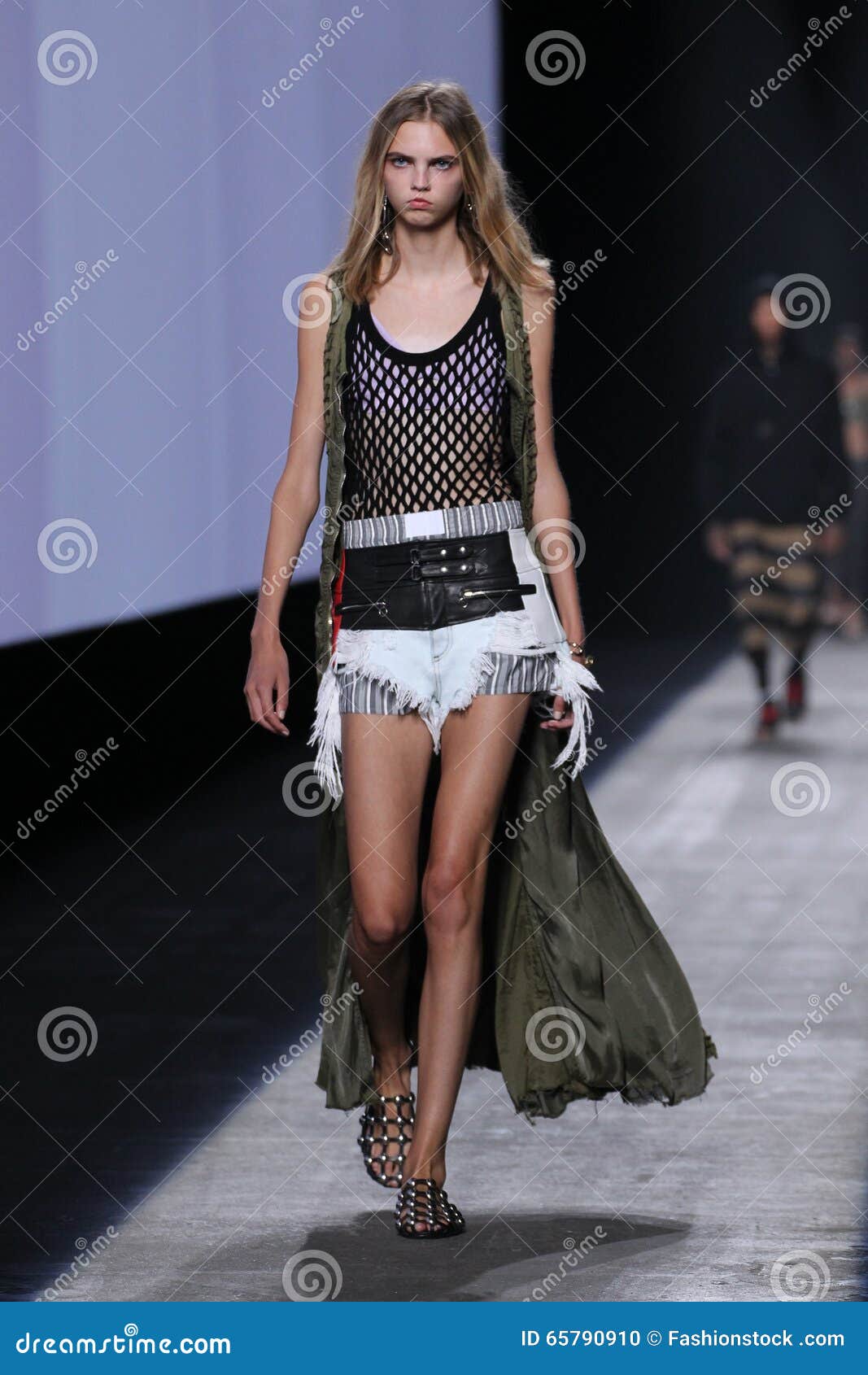 A Model Walks the Runway during the Alexander Wang Spring/Summer 2016 ...