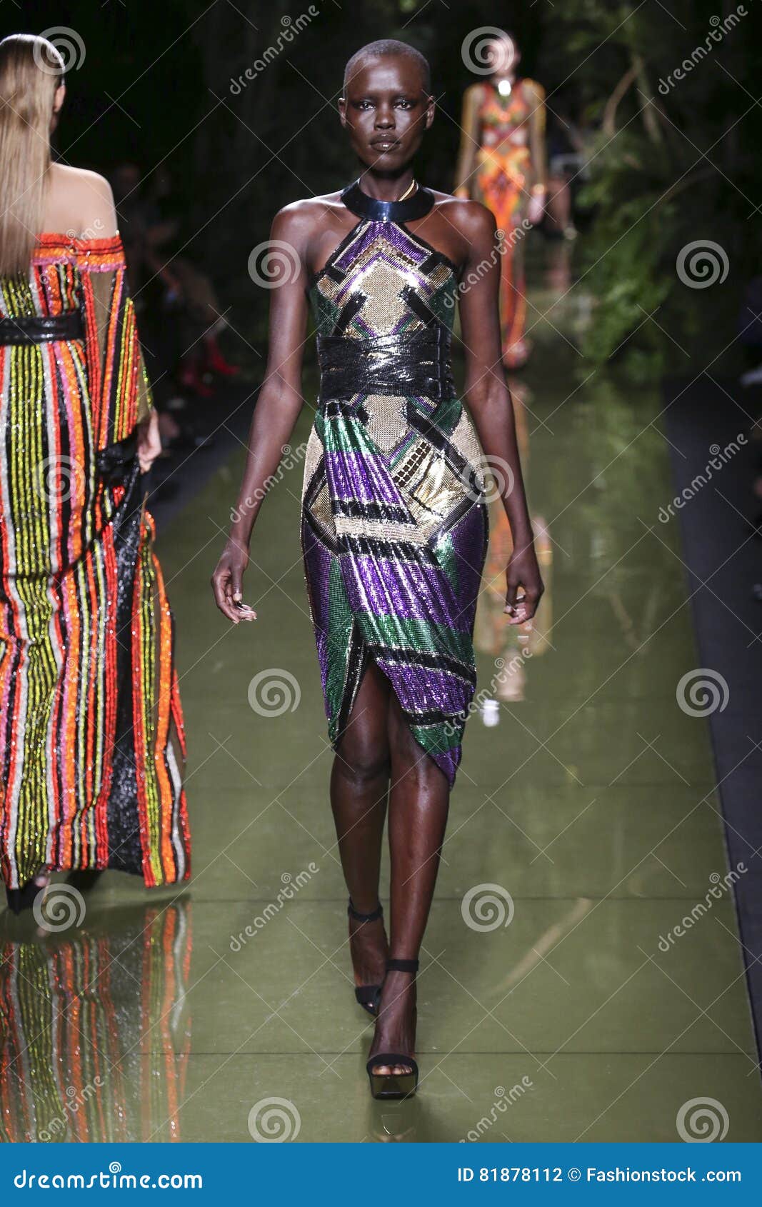 A Model Walks the Runway during the Balmain Show As Part of the Paris ...