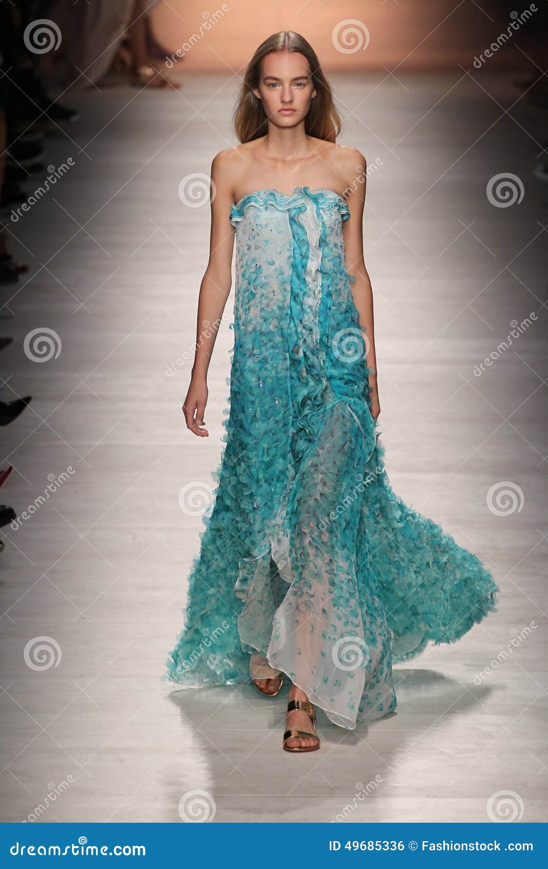 A Model Walks the Runway during the Blumarine Show As a Part of Milan ...