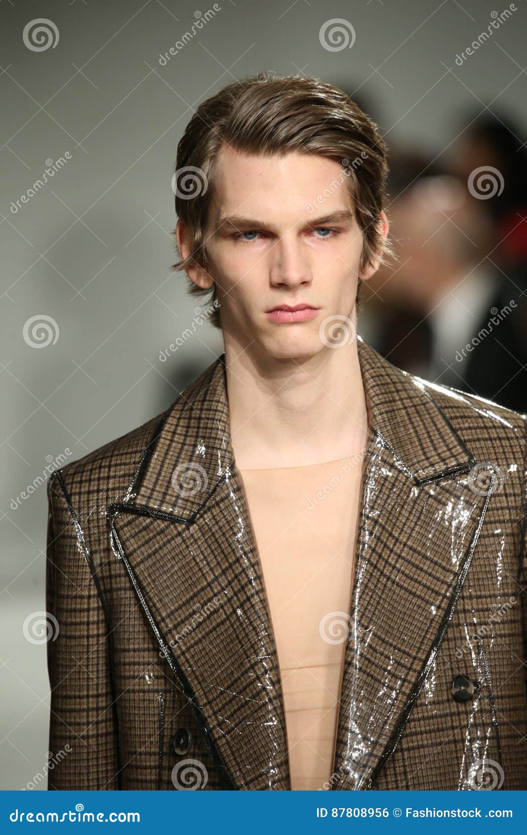 A Model Walks the Runway at the Calvin Klein Collection Editorial Photo ...
