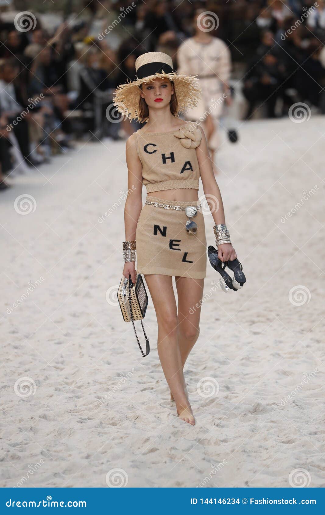 A model walks the runway during the Chanel Ready to Wear show as part