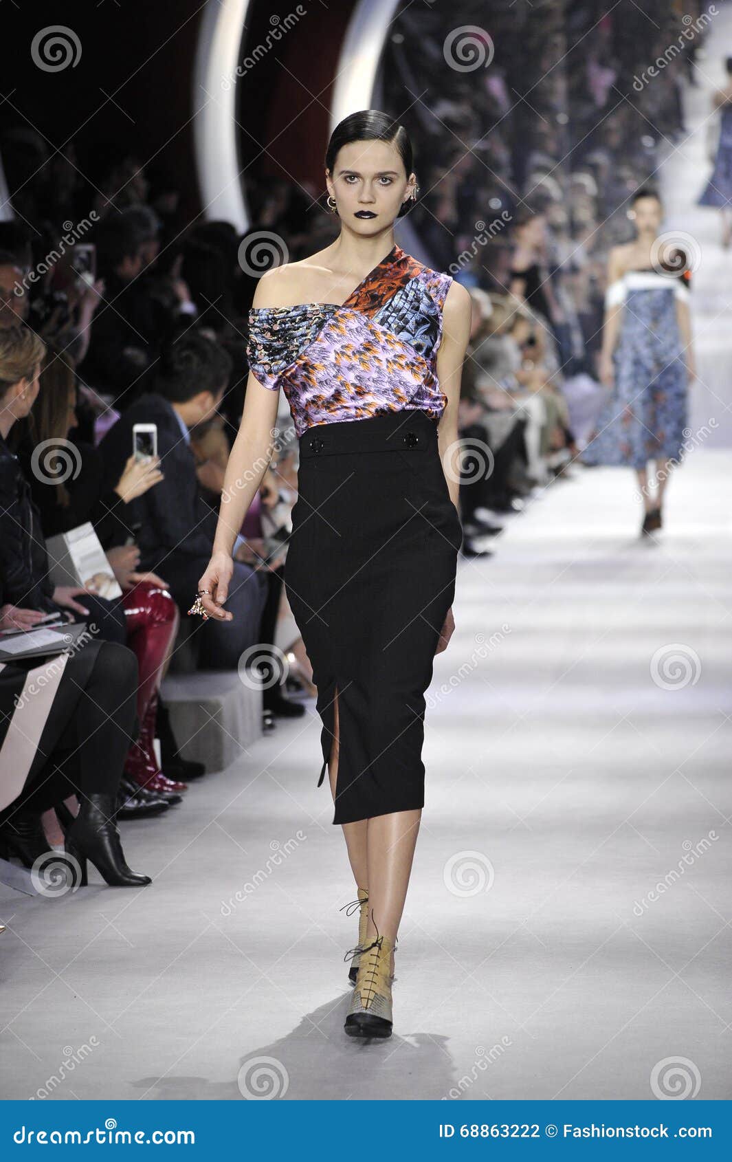 A Model Walks the Runway during the Christian Dior Show Editorial ...