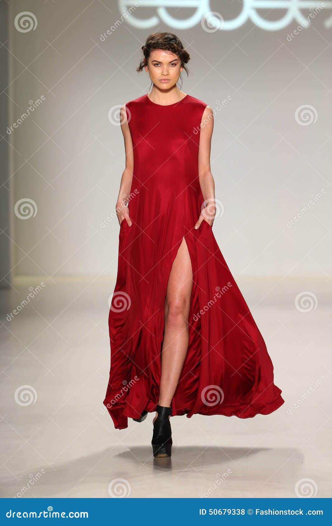 A Model Walks the Runway in a Design by Esosa at the New York Life ...