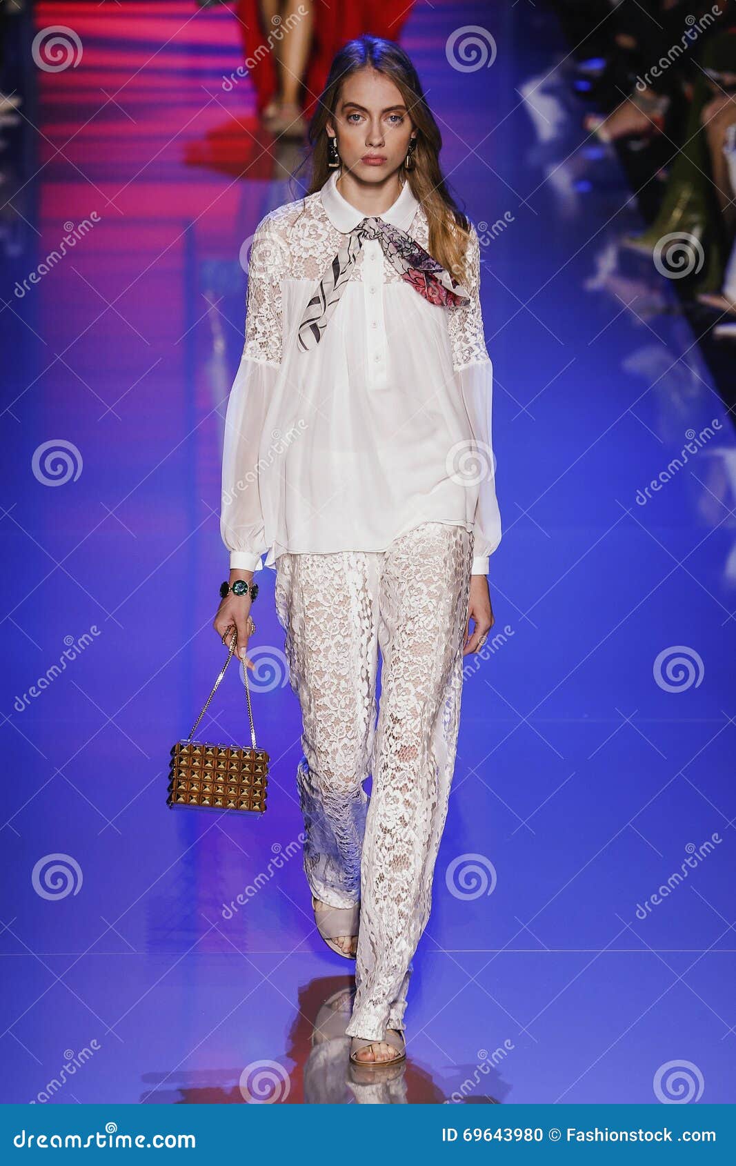 A Model Walks the Runway during the Elie Saab Show Editorial Image ...