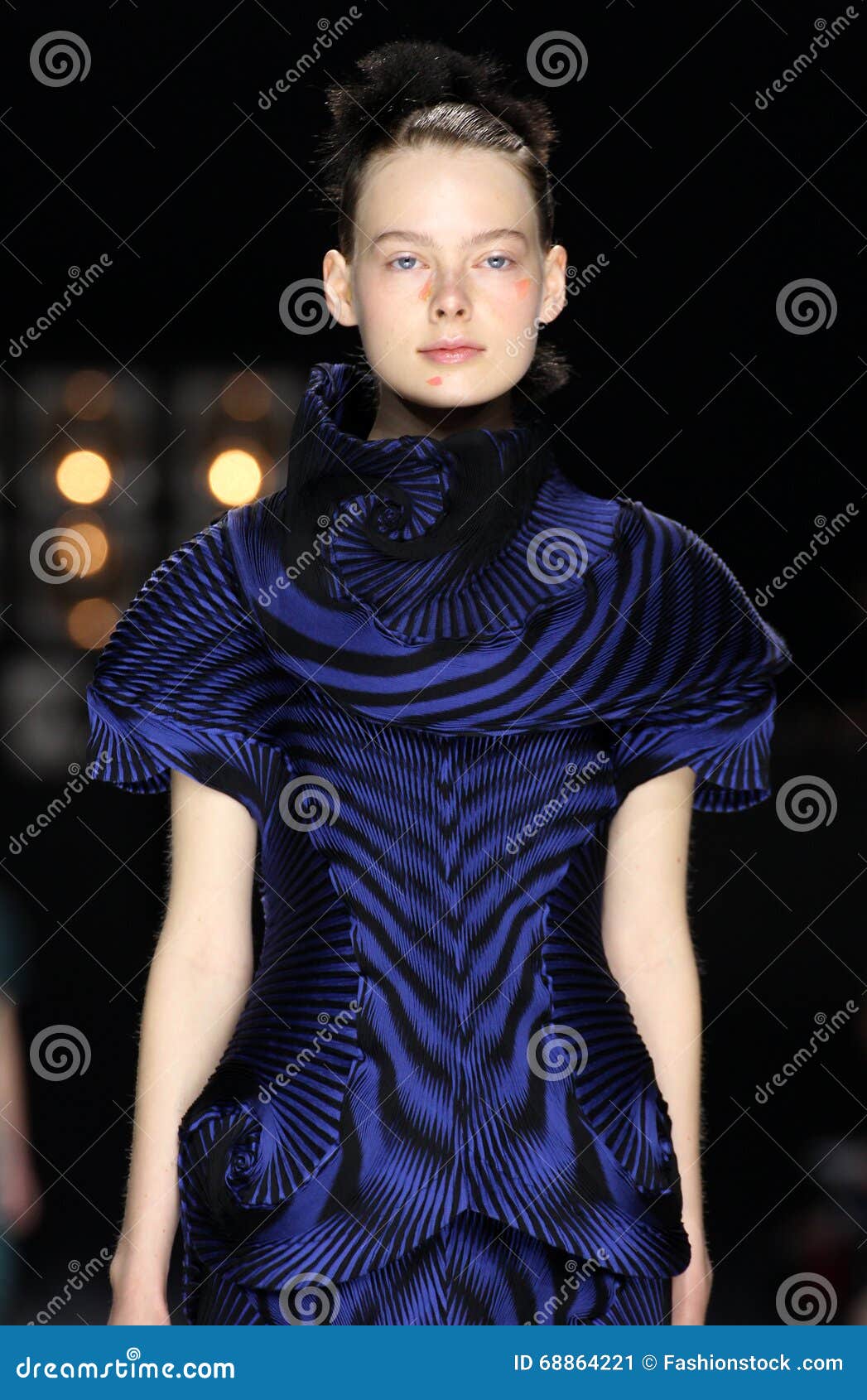 A Model Walks the Runway during the Issey Miyake Show Editorial Photo ...