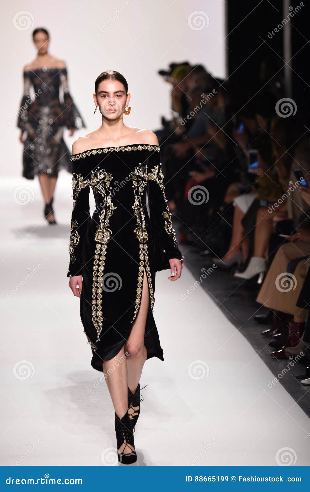 A Model Walks the Runway for the Jonathan Simkhai Collection during ...