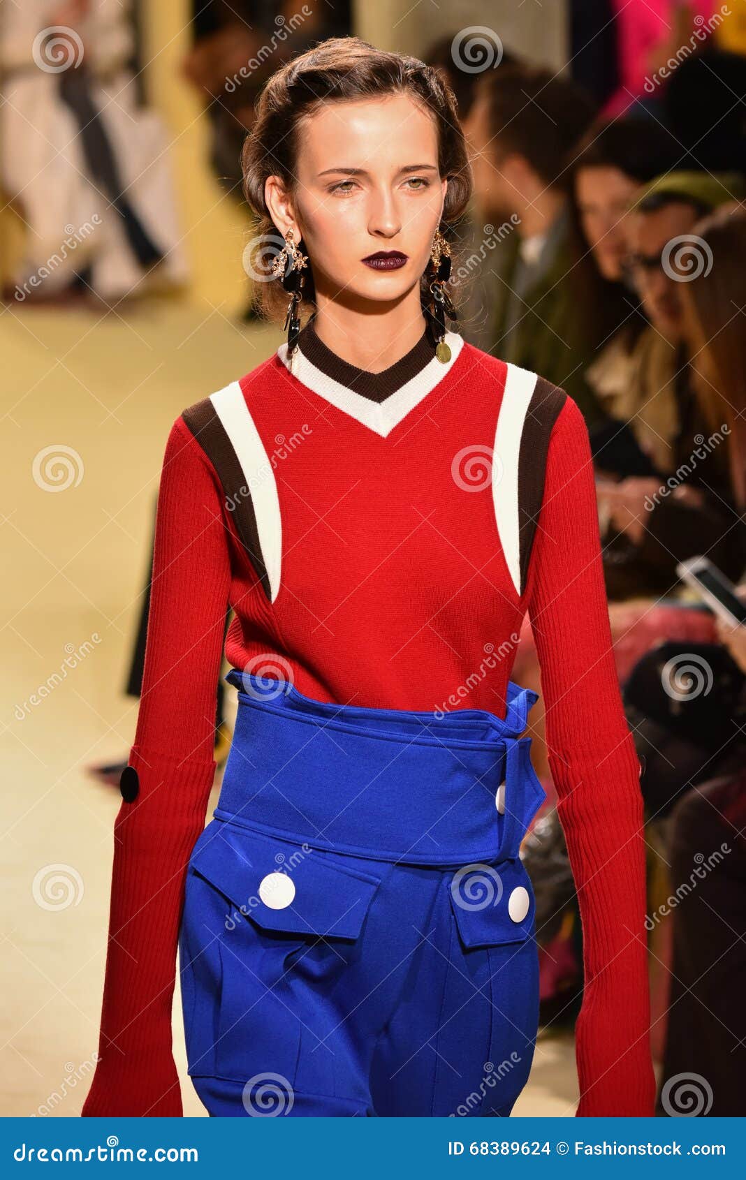 A Model Walks the Runway at the Marni Show Editorial Stock Image ...