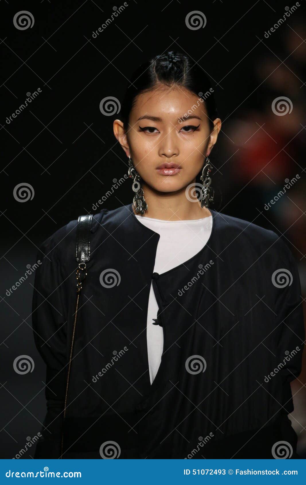 A Model Walks the Runway at MONGOL Fashion Show during Mercedes-Benz ...