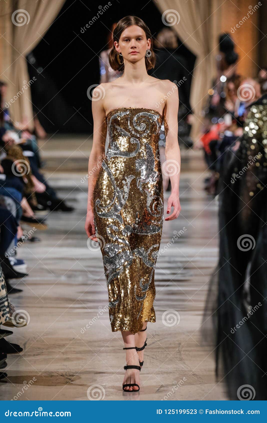 A Model Walks the Runway at Oscar De La Renta Fashion Show during ...