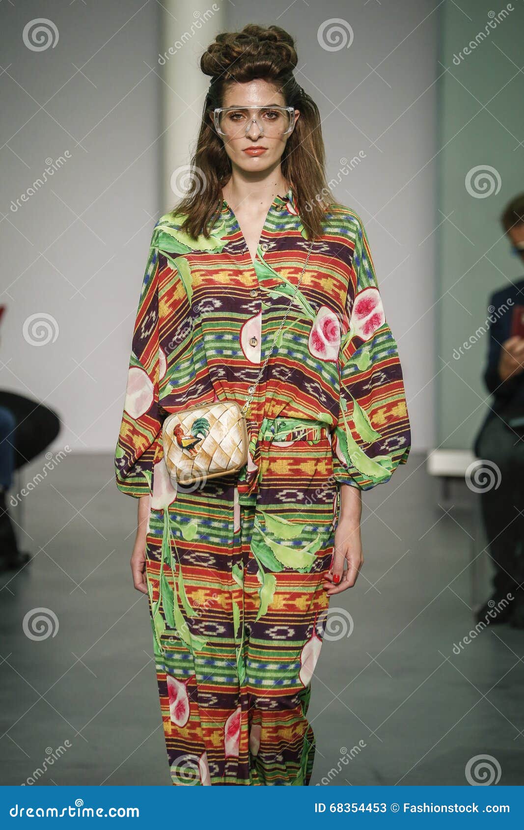 A Model Walks the Runway during the Stella Jean Show Editorial Stock ...