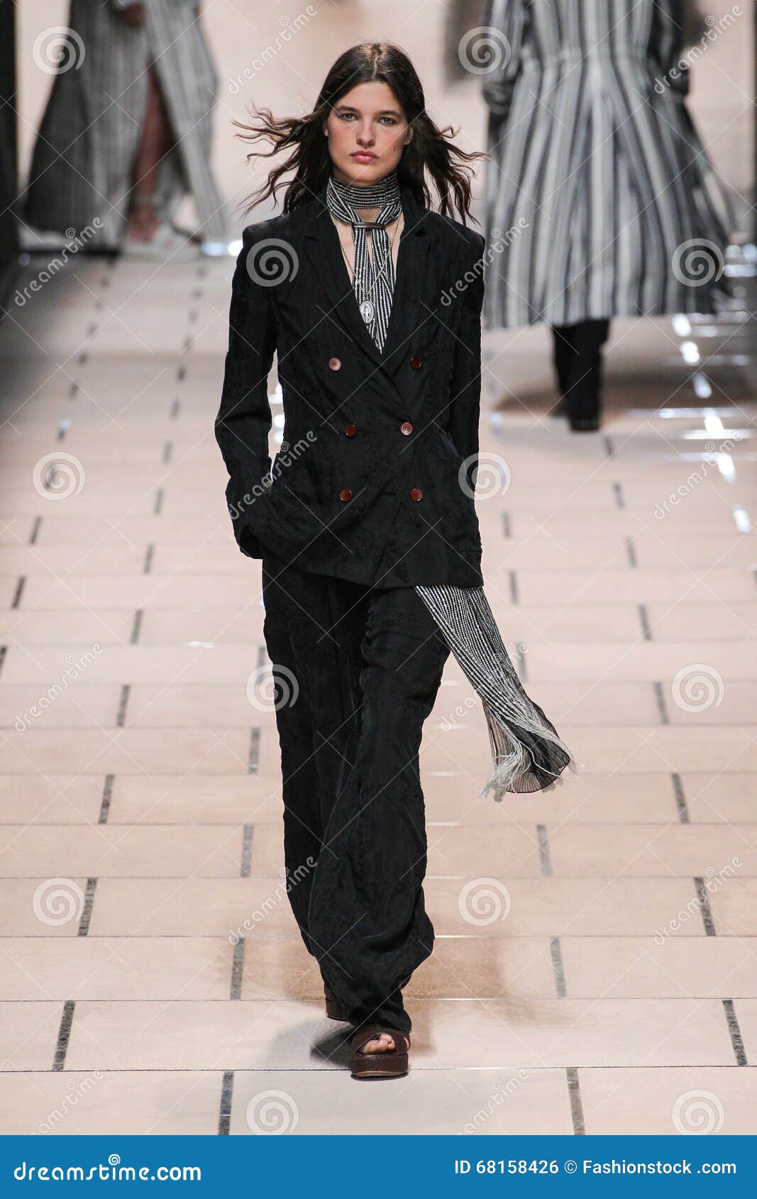 A Model Walks the Runway during the Trussardi Show Editorial Photo ...