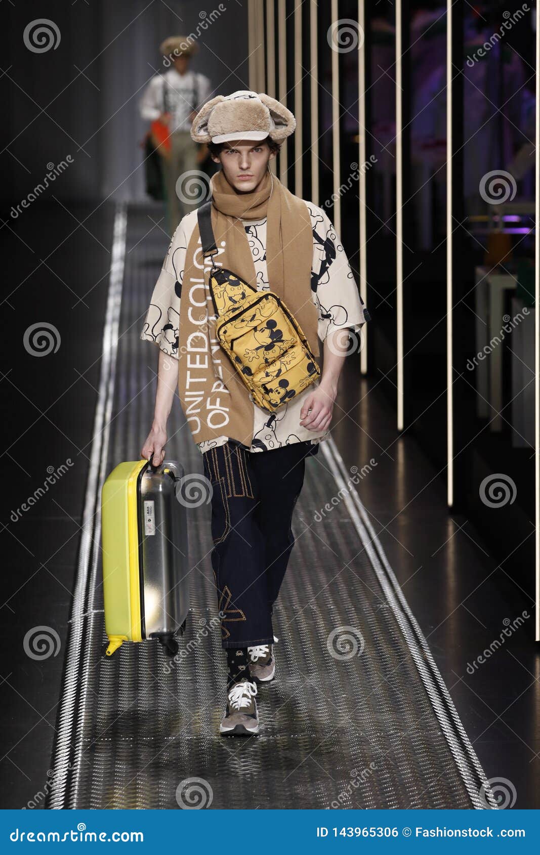 A Model Walks the Runway at the United Colors of Benetton Show at Milan ...