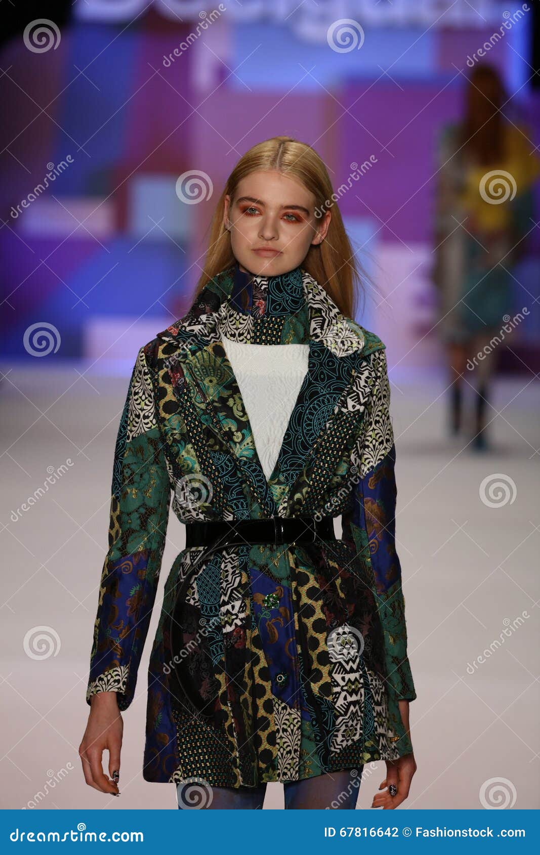 A Model Walks the Runway Wearing Desigual Fall 2016 Editorial ...