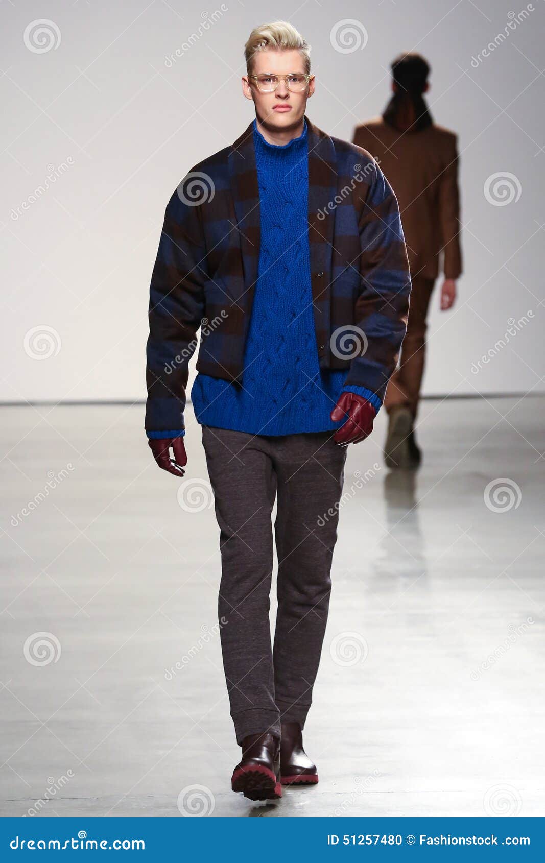 A Model Walks the Runway Wearing Perry Ellis Fall 2015 Editorial Image ...