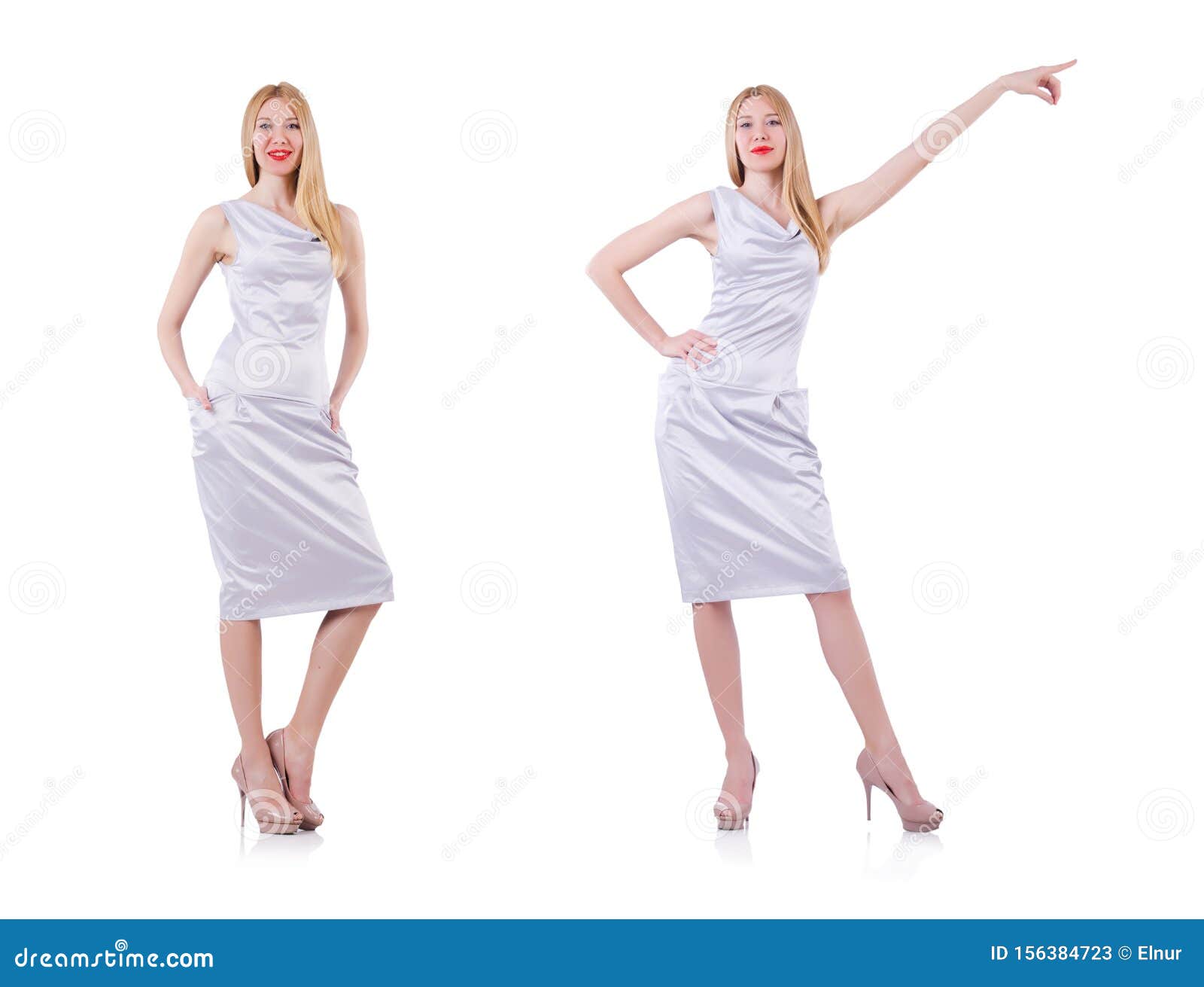 Model Wearing Fashionable Clothing on White Stock Image - Image of ...