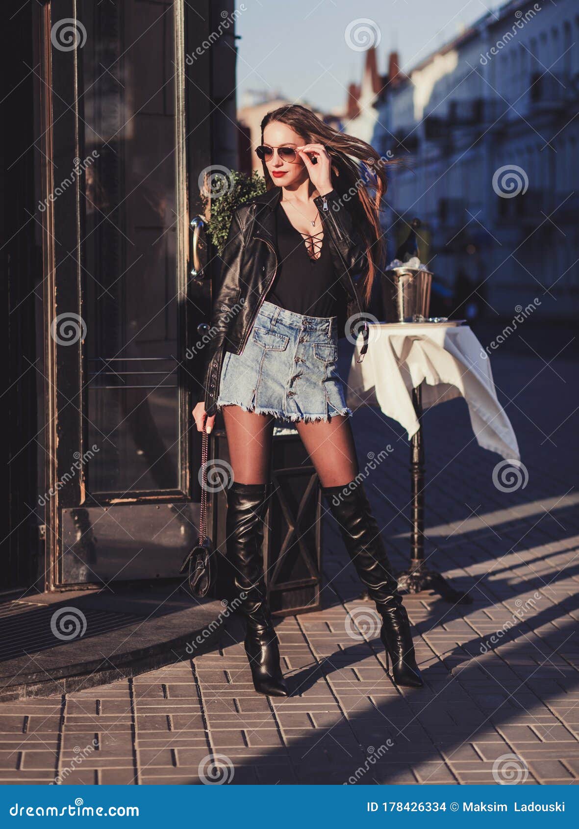 Model woman with long legs stock photo. Image of person - 178426334