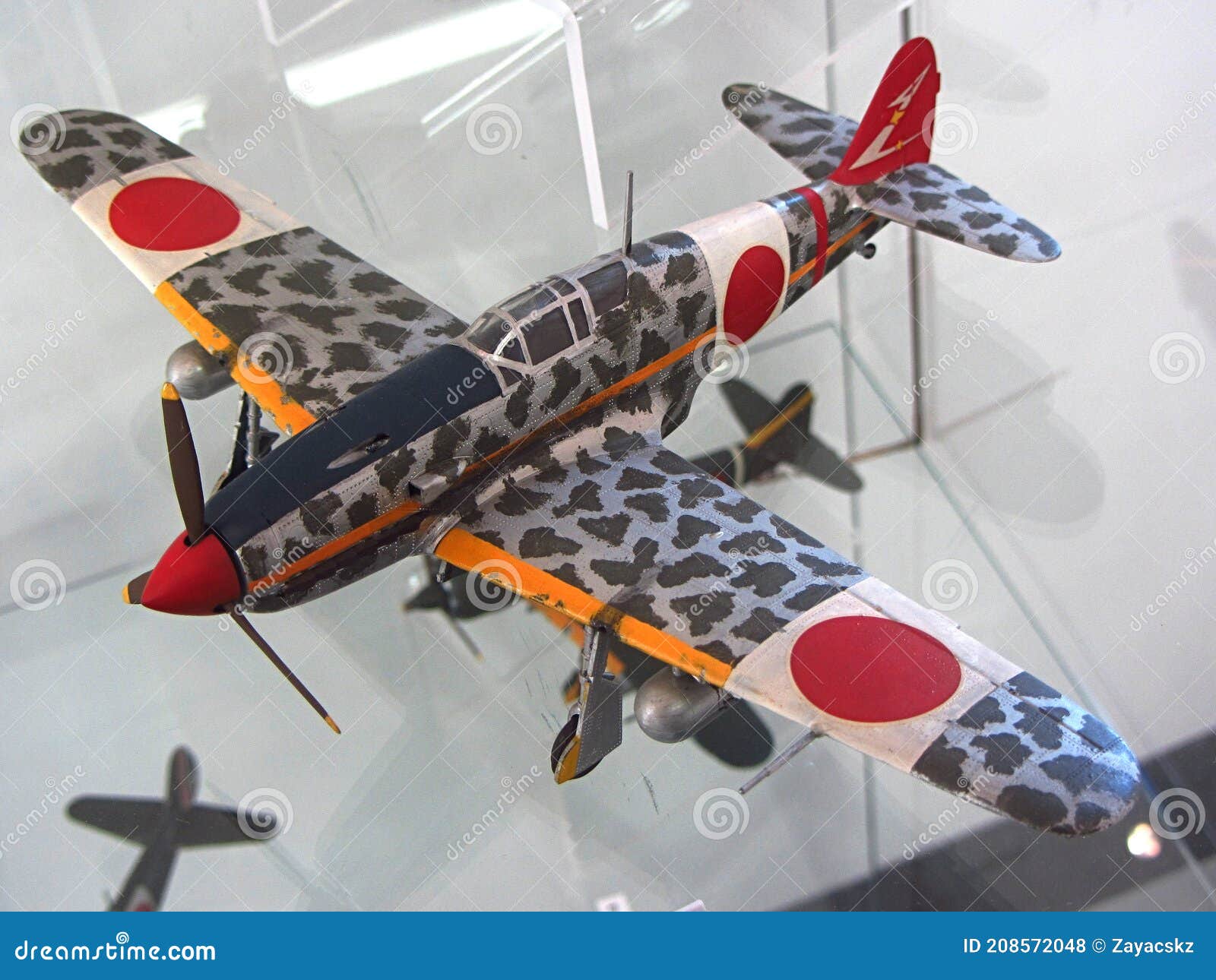 Model of WW2 Japanese Imperial Army Monoplane Fighter Aircraft Kawasaki Ki-100 Sentouki or Abbreviated As Goshikisen. Stock Photo - Image of theater, model: 208572048