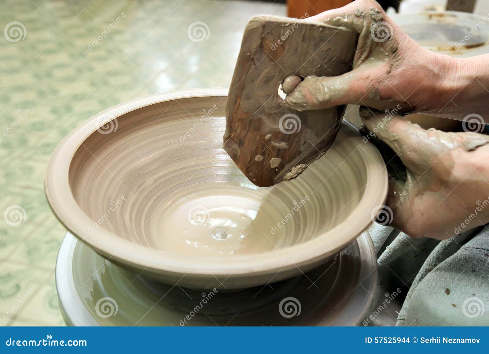  Modeling  Clay  Handmade Pot  Painted Glassware Stock Photo 
