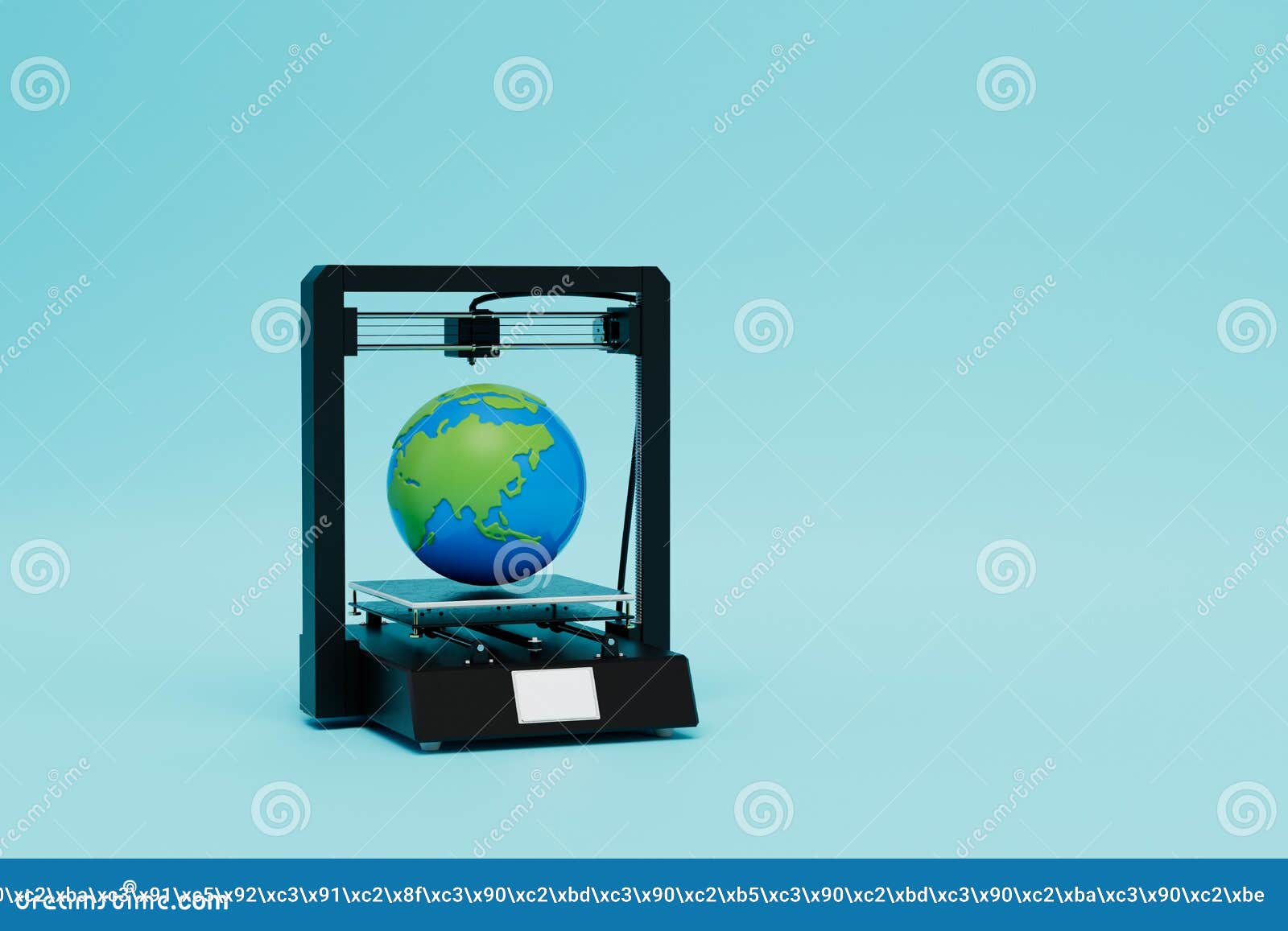 Modeling of the on a 3D Printer. 3D Printer in Which a Model of