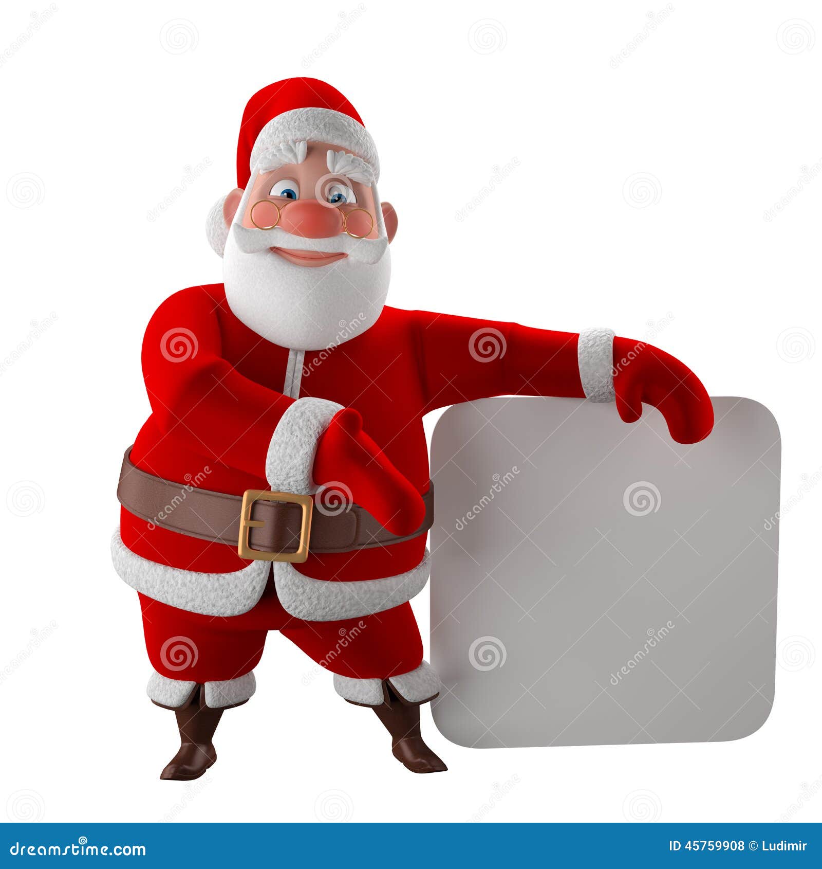 Babbo Natale 3d.Modello Allegro 3d Del Babbo Natale Icona Di Natale Felice Illustrazione Di Stock Illustrazione Di Uomo Fumetto 45759908