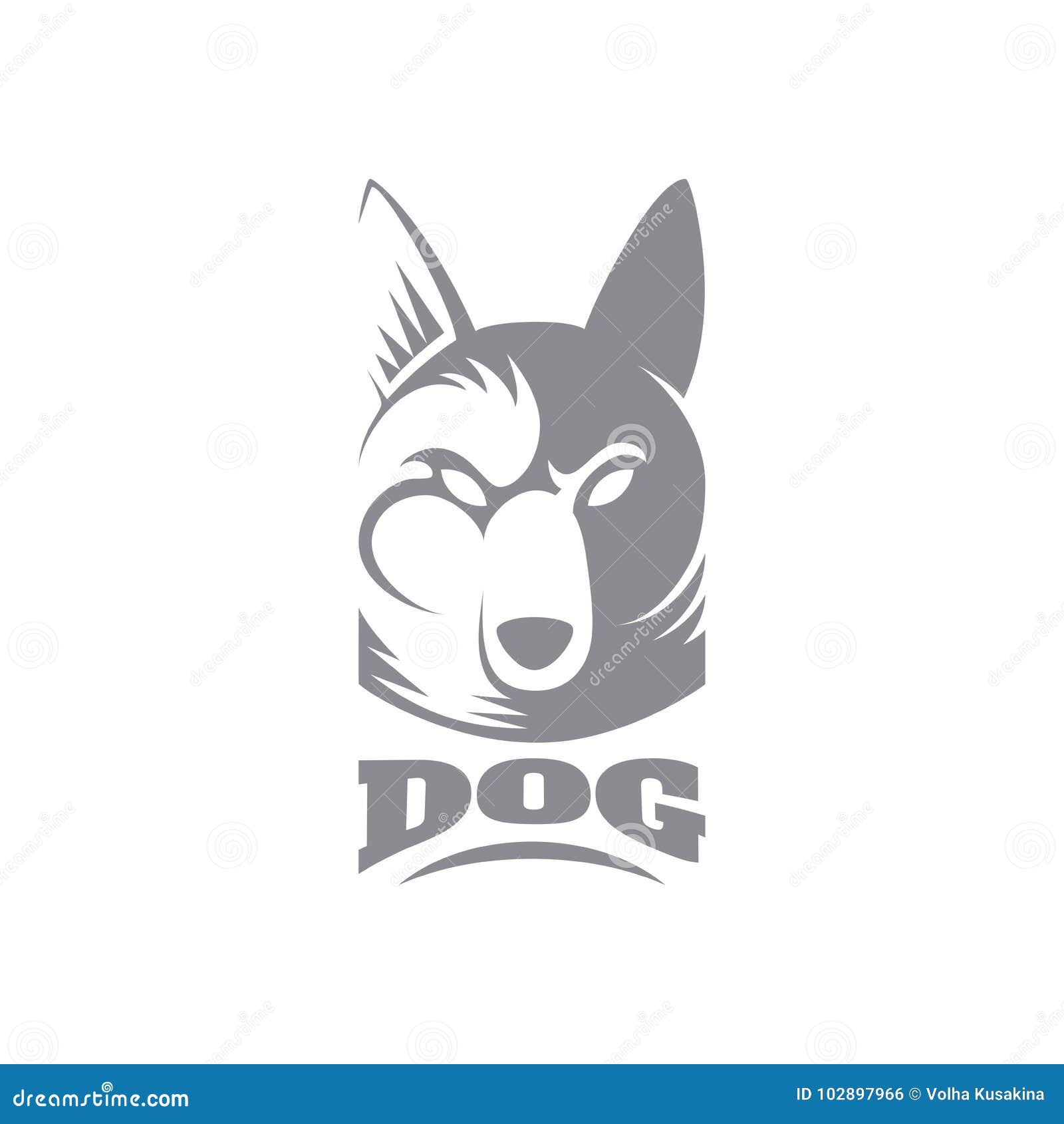 Modello di logo del cane illustrazione vettoriale. Illustrazione di