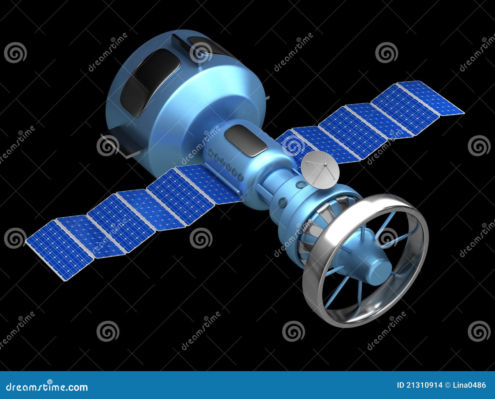 Modello Di Un Satellite Artificiale Illustrazione