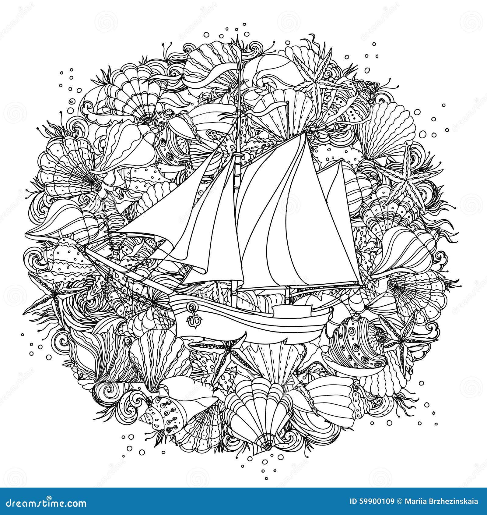 Modello per il libro da colorare