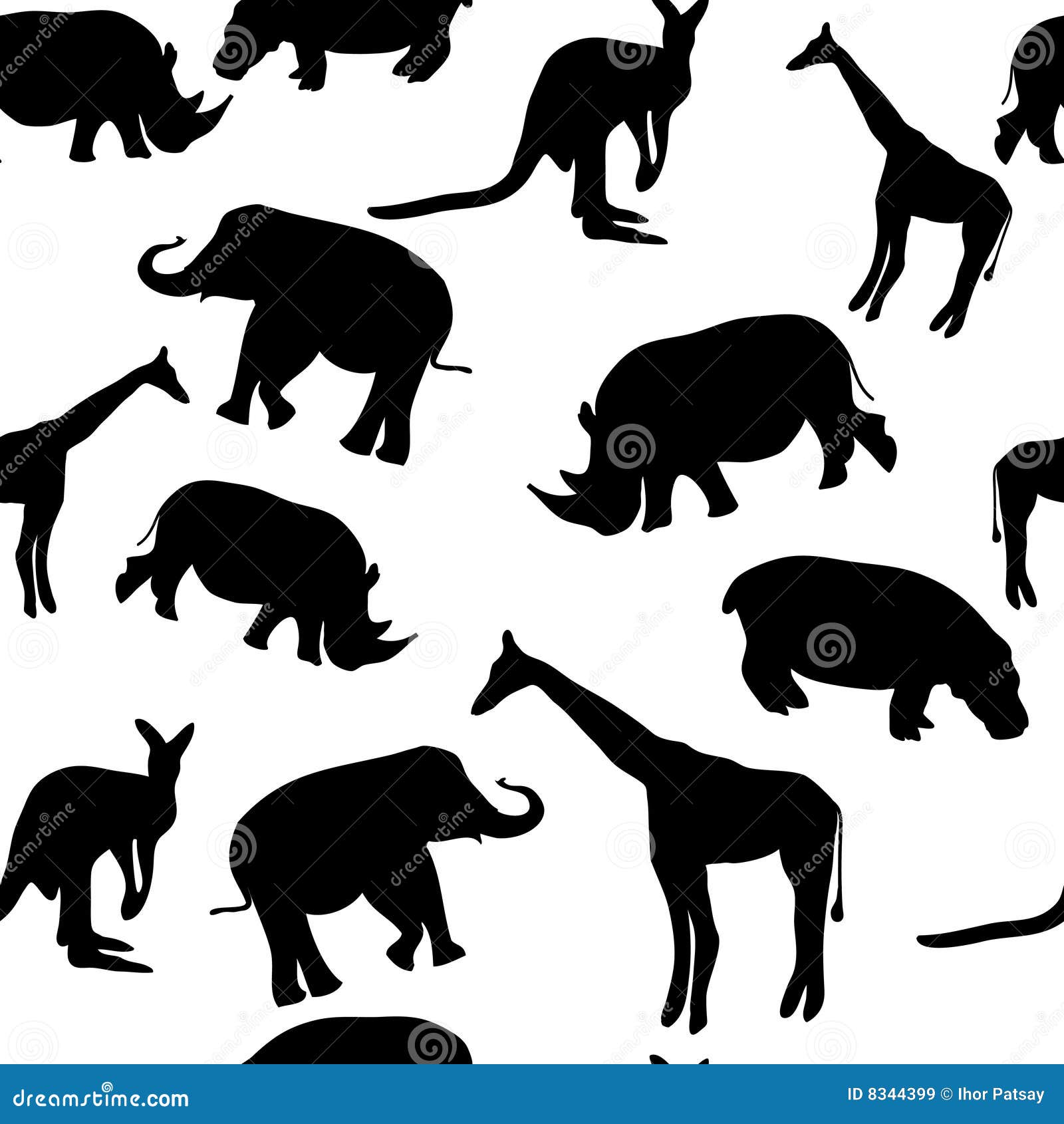 Modelo animal inconsútil ilustración del vector. Ilustración de