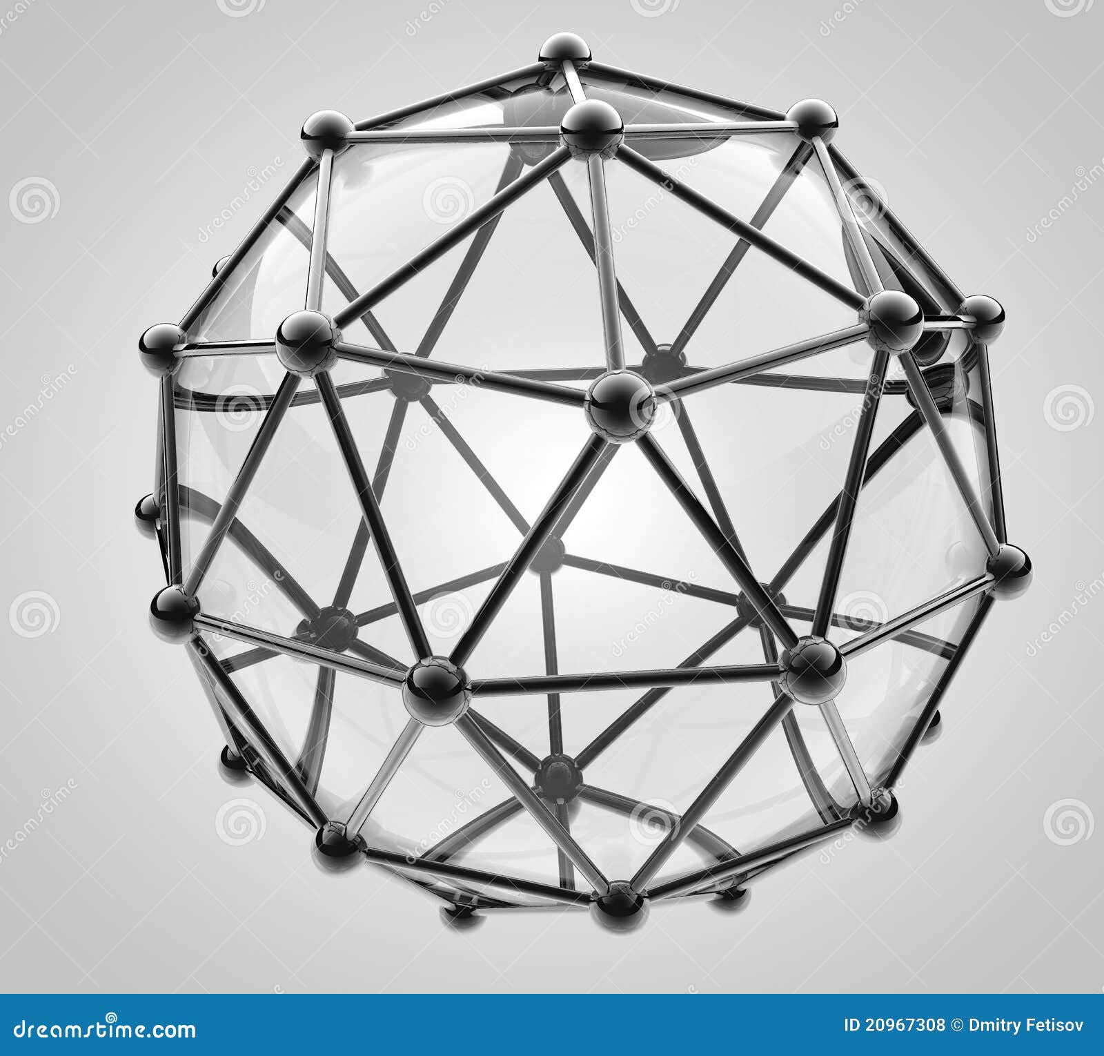 Modelo Científico 3D De La Molécula, Un átomo Stock de ilustración -  Ilustración de transparencia, base: 20967308