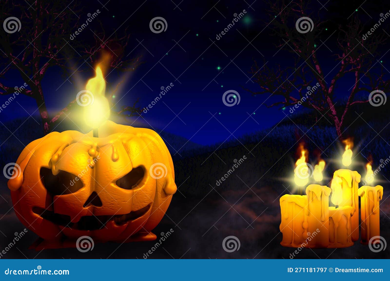 modelo de plano de fundo de halloween com cara de abóbora