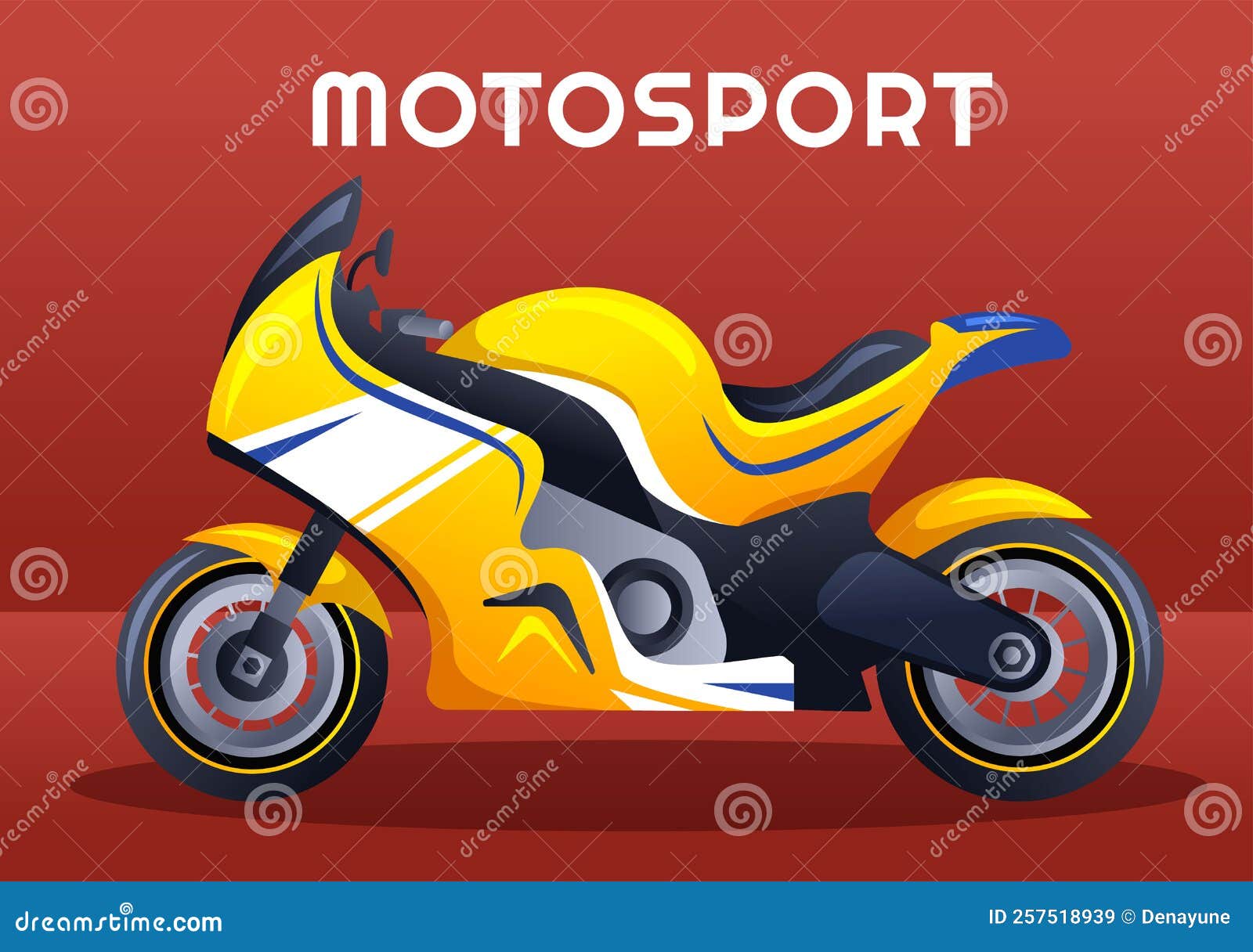 Ilustração Do Desenho Do Vetor Da Bicicleta Do Moto Do Esporte Ilustração  Stock - Ilustração de moderno, velocidade: 115637342