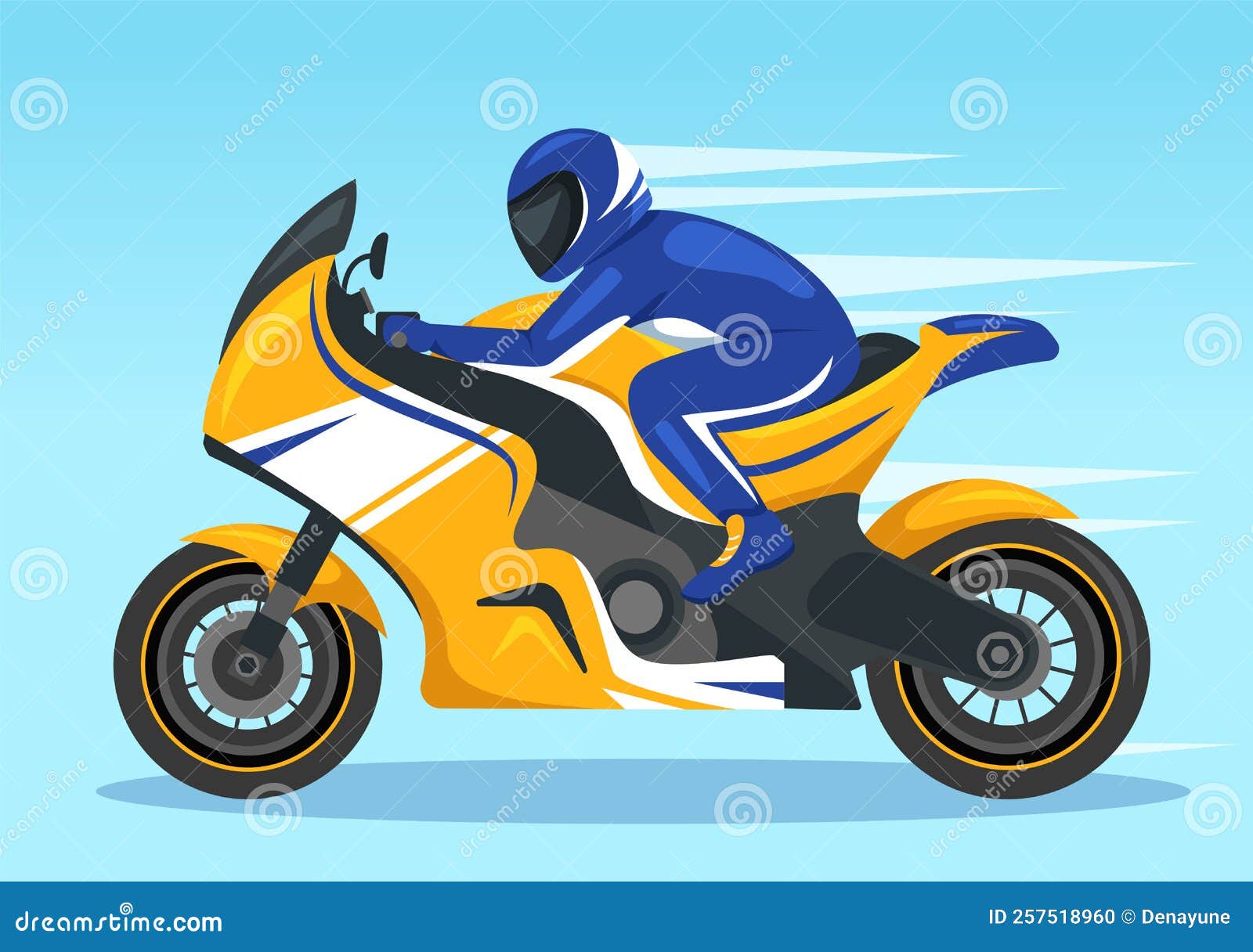 Desenho da competição de moto