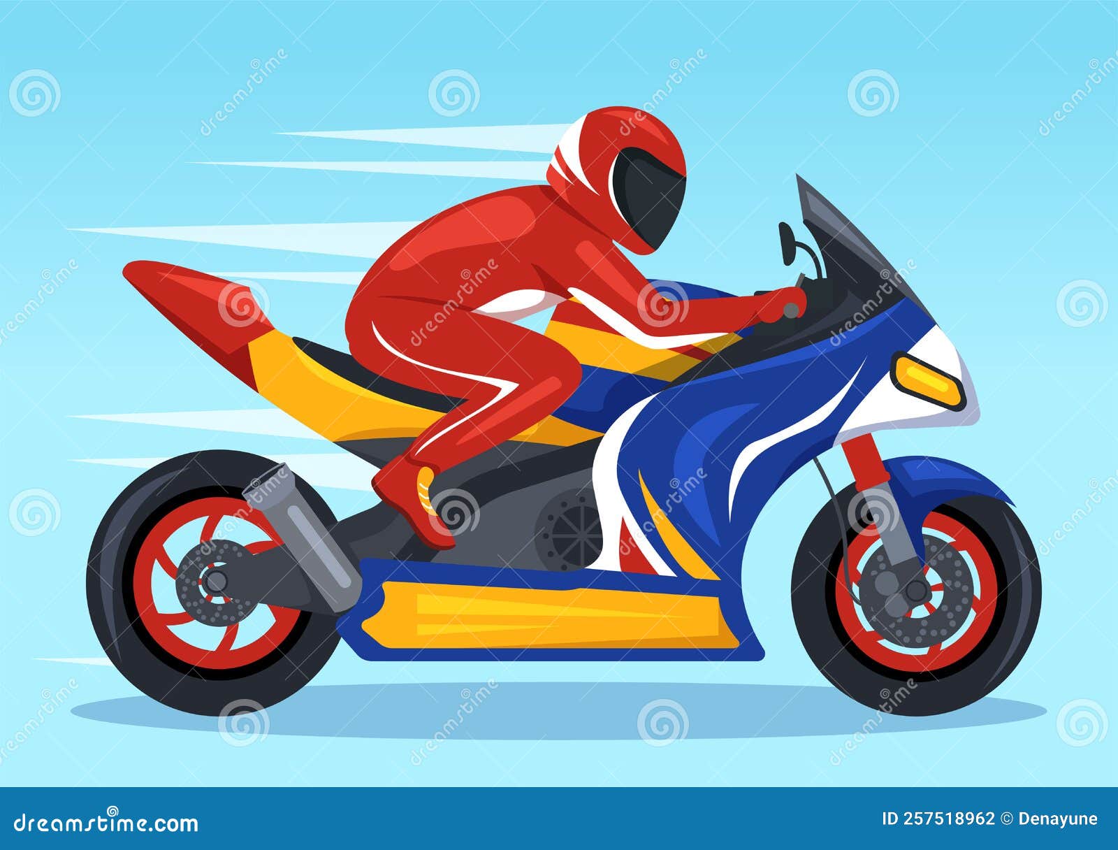 Desenho da corrida de moto