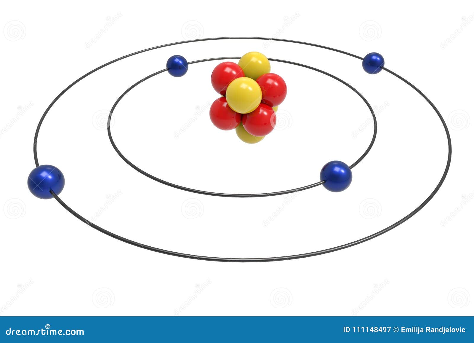 Modelo De Bohr Del átomo Del Berilio Con El Protón, El Neutrón Y El  Electrón Stock de ilustración - Ilustración de rinda, bohr: 111148497