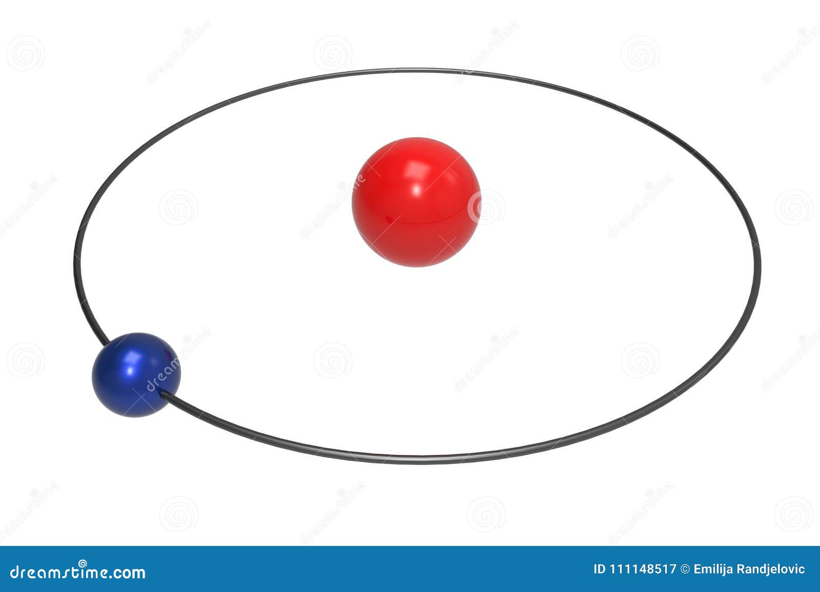 Modelo De Bohr Del átomo De Hidrógeno Con El Protón, El Neutrón Y El  Electrón Stock de ilustración - Ilustración de ciencia, compuesto: 111148517