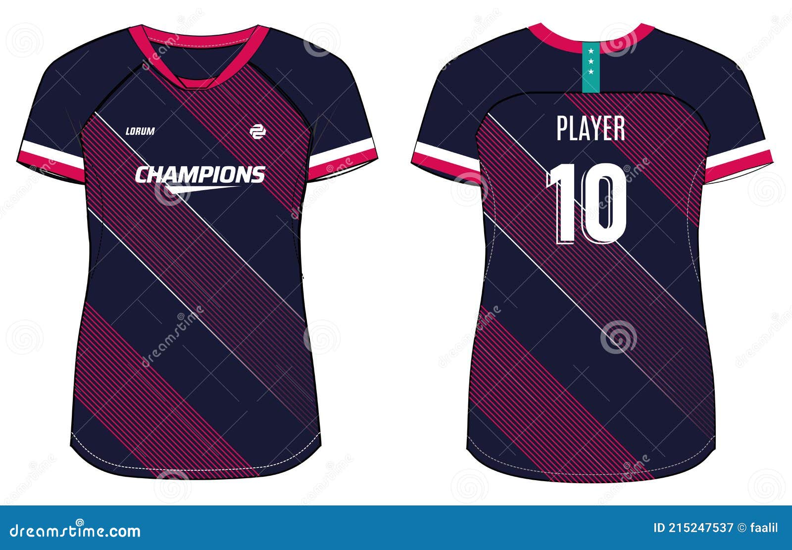 Modelo De Camiseta De Camiseta Desportiva Feminina Ilustração Adequada Para  Raparigas E Senhoras Para O Badminton De Futebol De Je Ilustração do Vetor  - Ilustração de listra, voleibol: 215247537