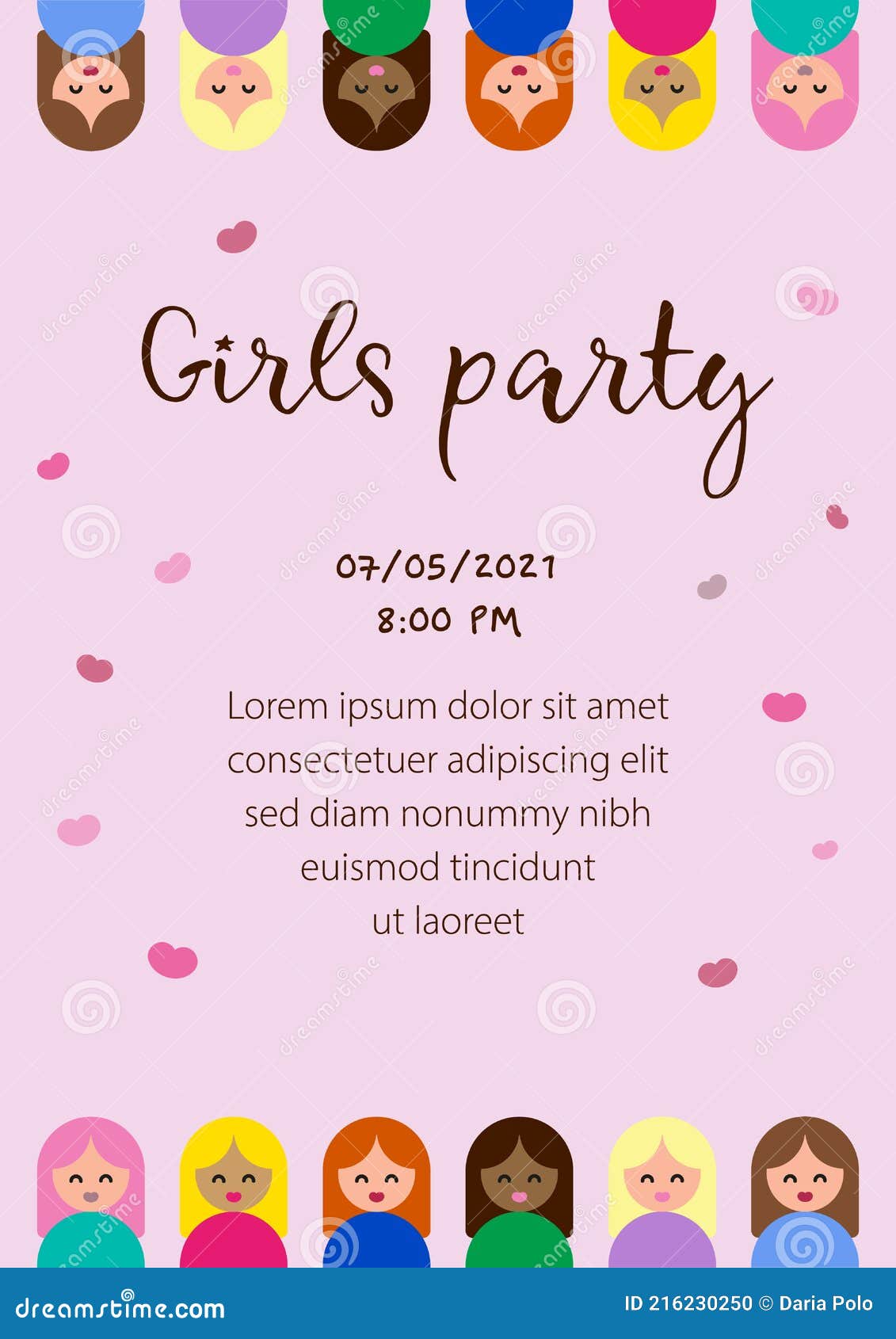 Convite festa SPA para meninas