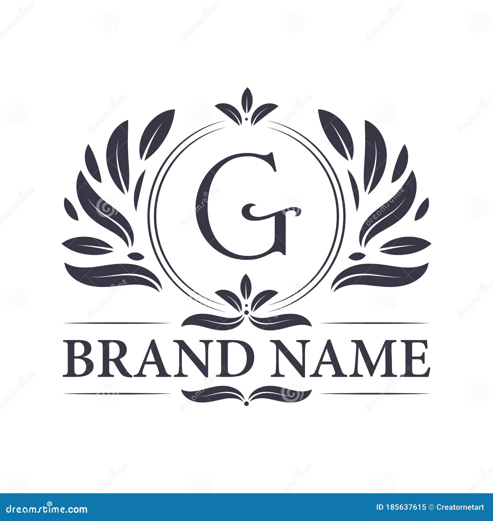 Elegante logotipo da letra g