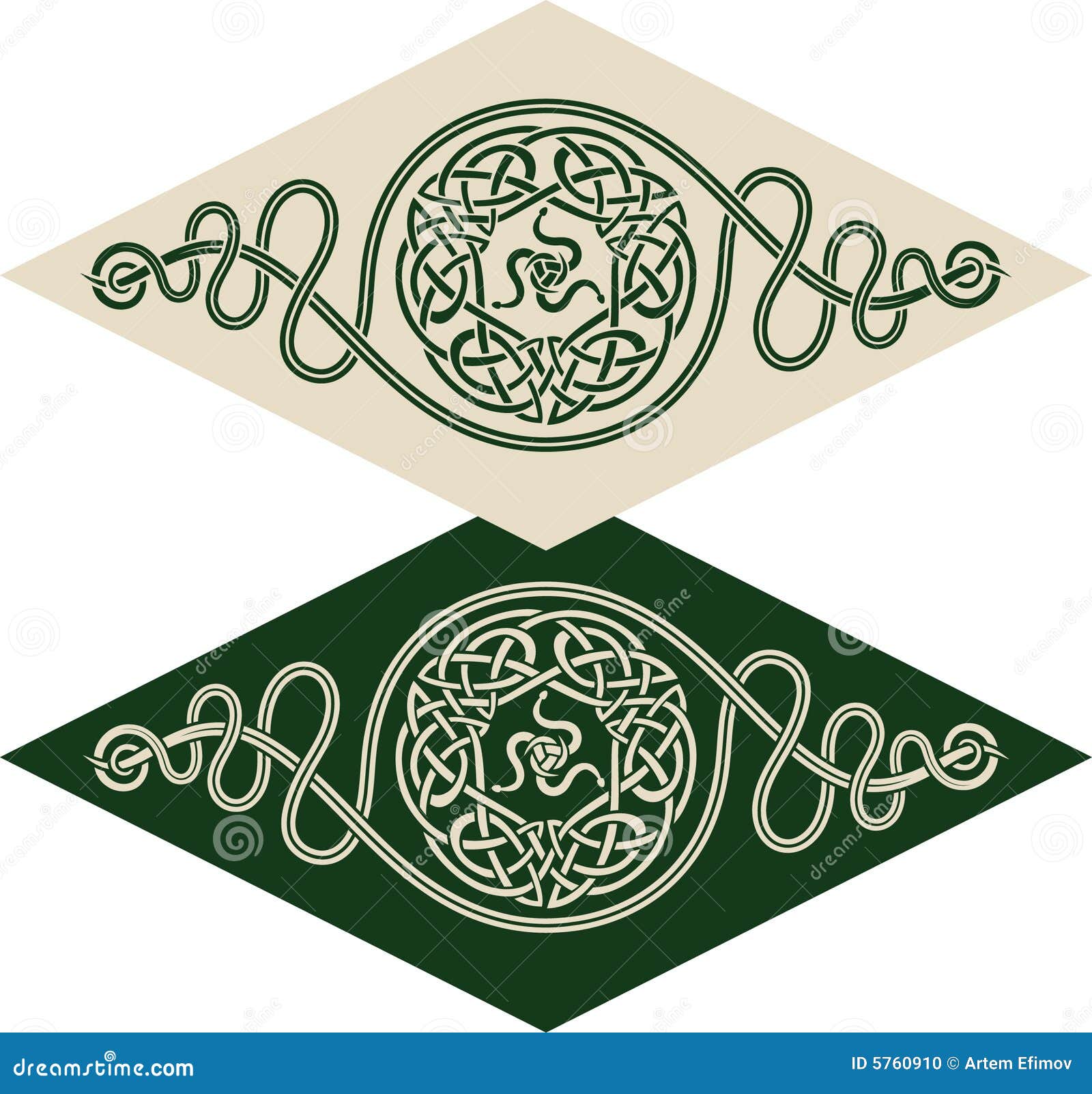 Modelo de estilo celta ilustración del vector. Ilustración de irlandés