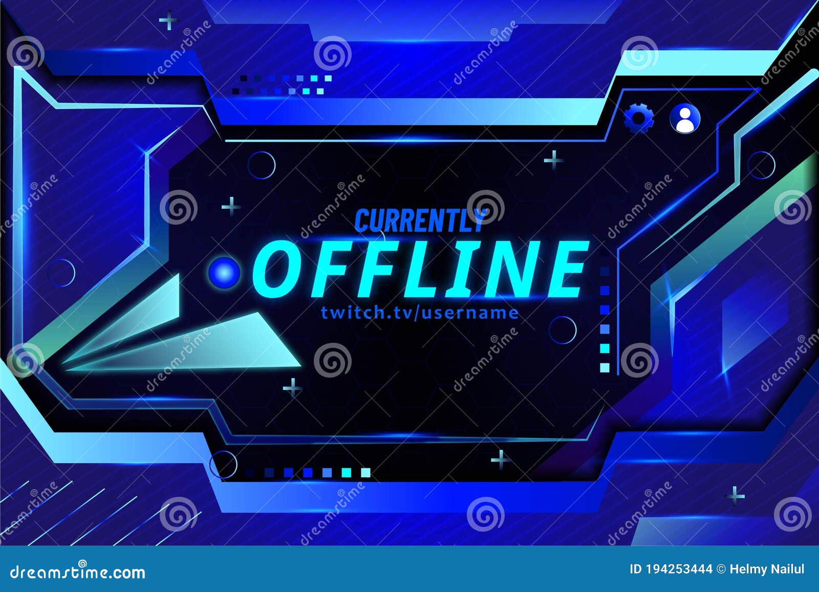 transmitir modelo de tela de banner de jogos offline com logotipo