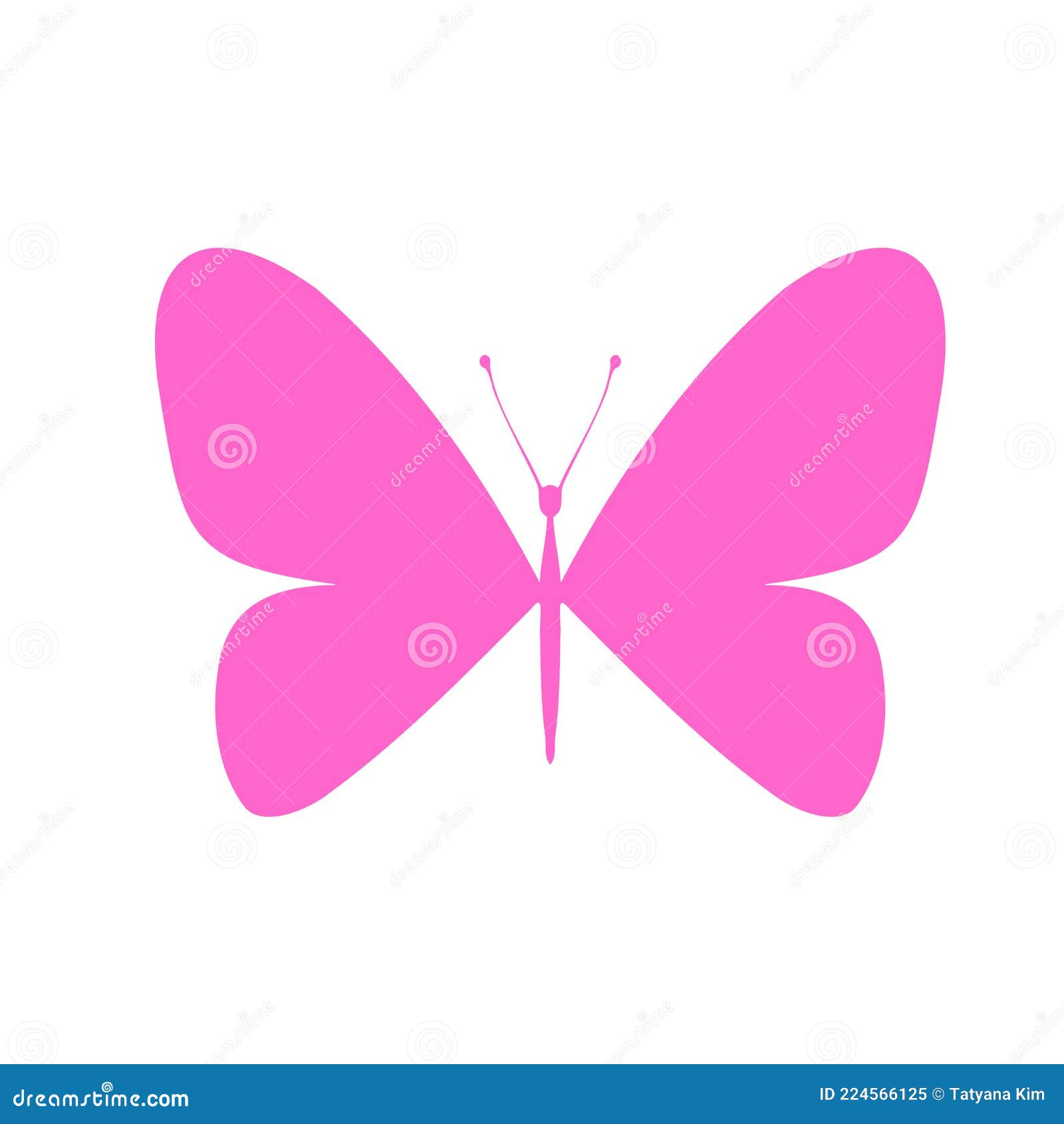 Desenho de contorno de borboleta vista de cima - ícones de animais