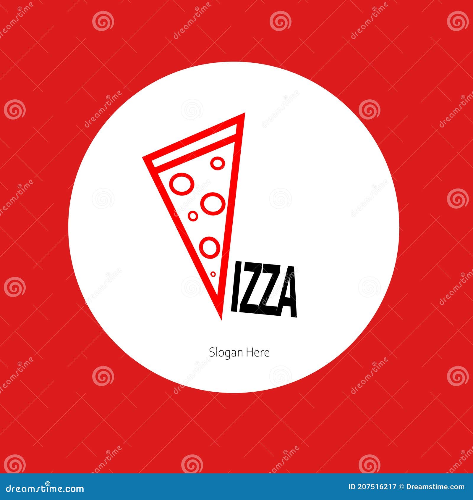 Design De Logotipo De Comida De Pizza Logotipo De Serviço De Pizza