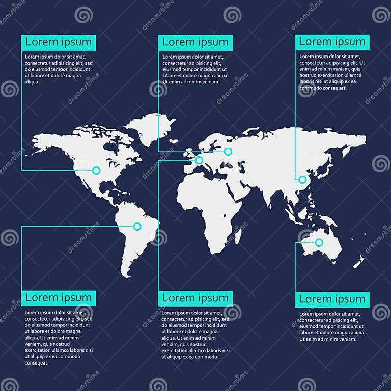 Modelo De Infográficos Do Mapa Mundial Informações Gráficas E Elementos ...