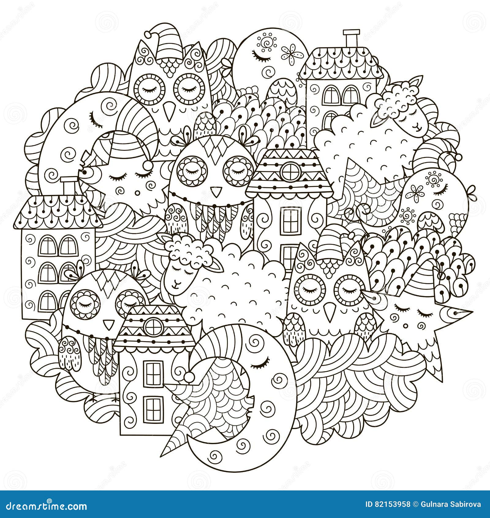 Modelo De La Forma Del Círculo De Las Buenas Noches Ilustración del Vector - Ilustración de dulce, redondo: 82153958 Modelo De La Forma Del Círculo De Las Buenas Noches Ilustración del Vector - Ilustración de dulce, redondo: 82153958